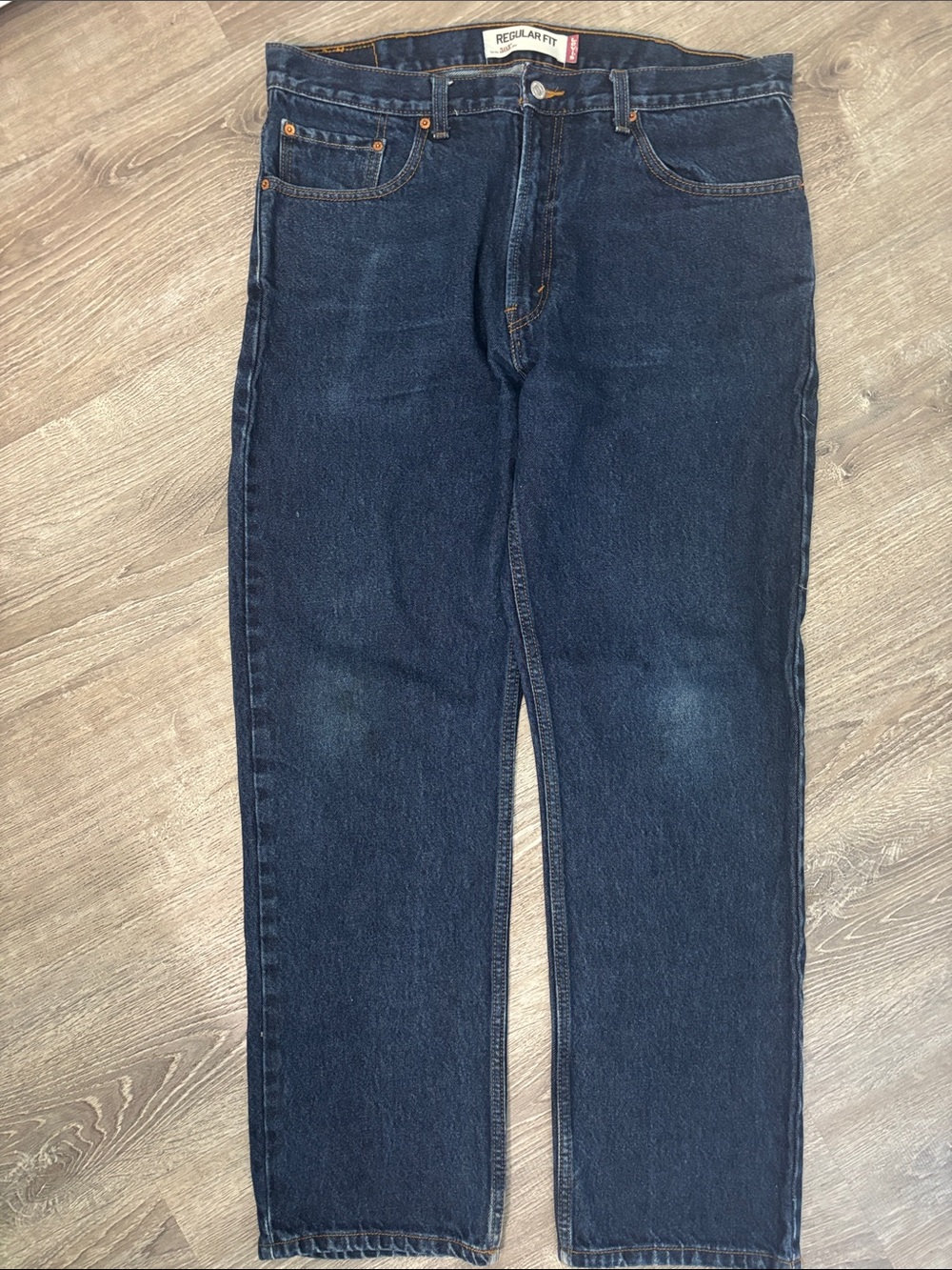Levi’s 505 Regular Fit Men’s Dark Blue Jeans Size 38x32